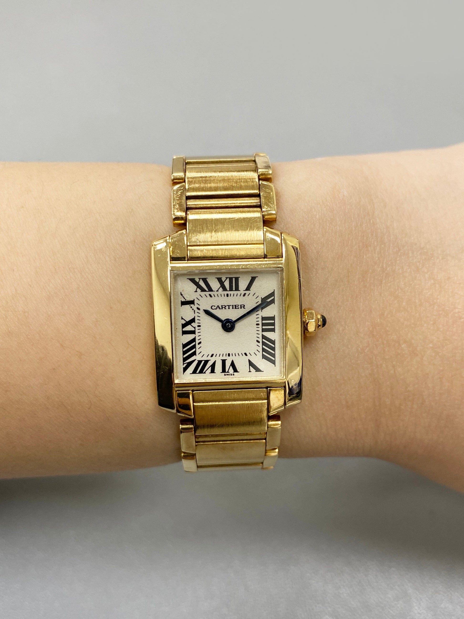 Cartier Tank Francaise W50002N2 Yellow Gold Ladies Watch - Wristwatch