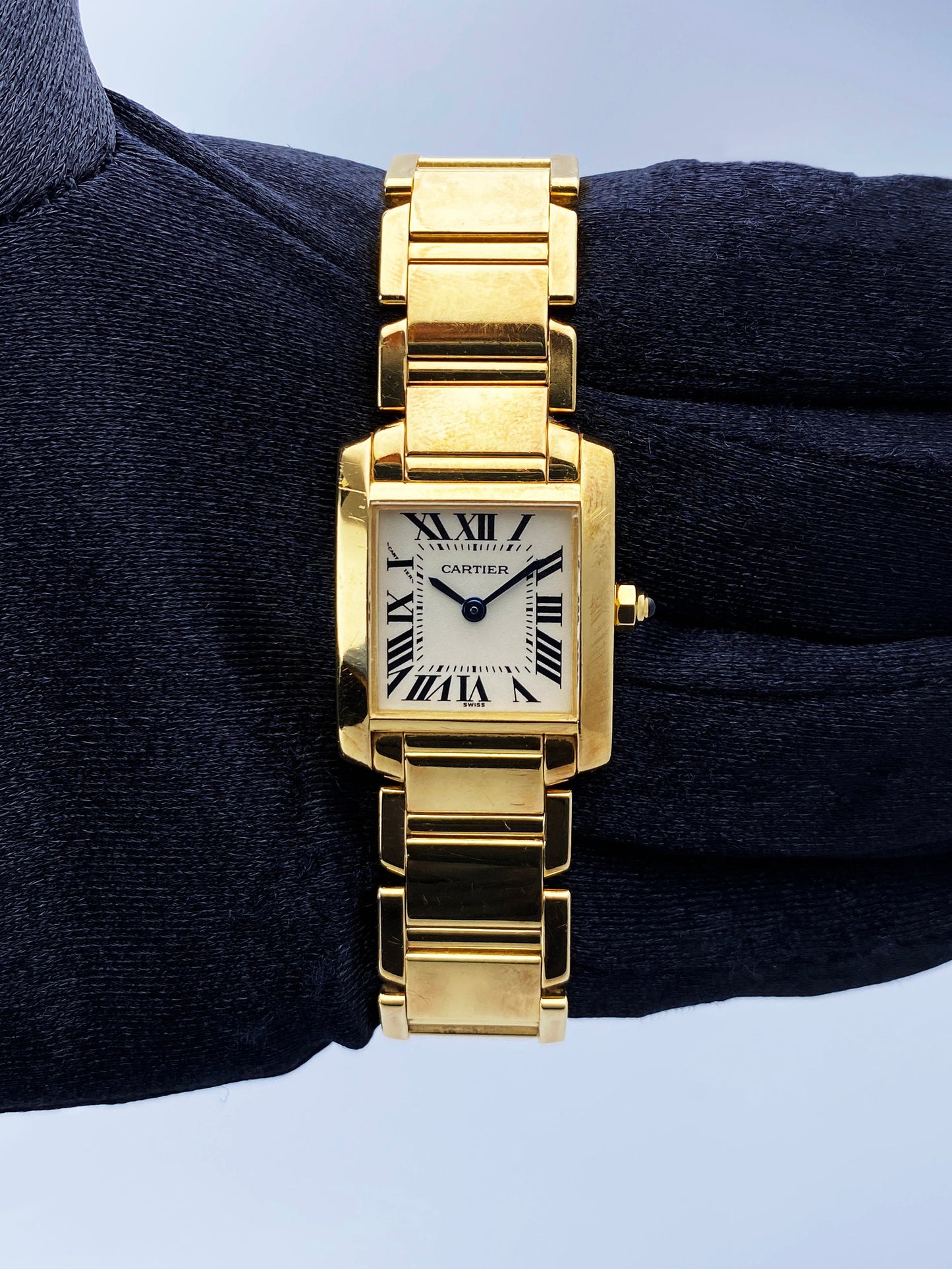 Cartier Tank Francaise W50002N2 Yellow Gold Ladies Watch - Wristwatch