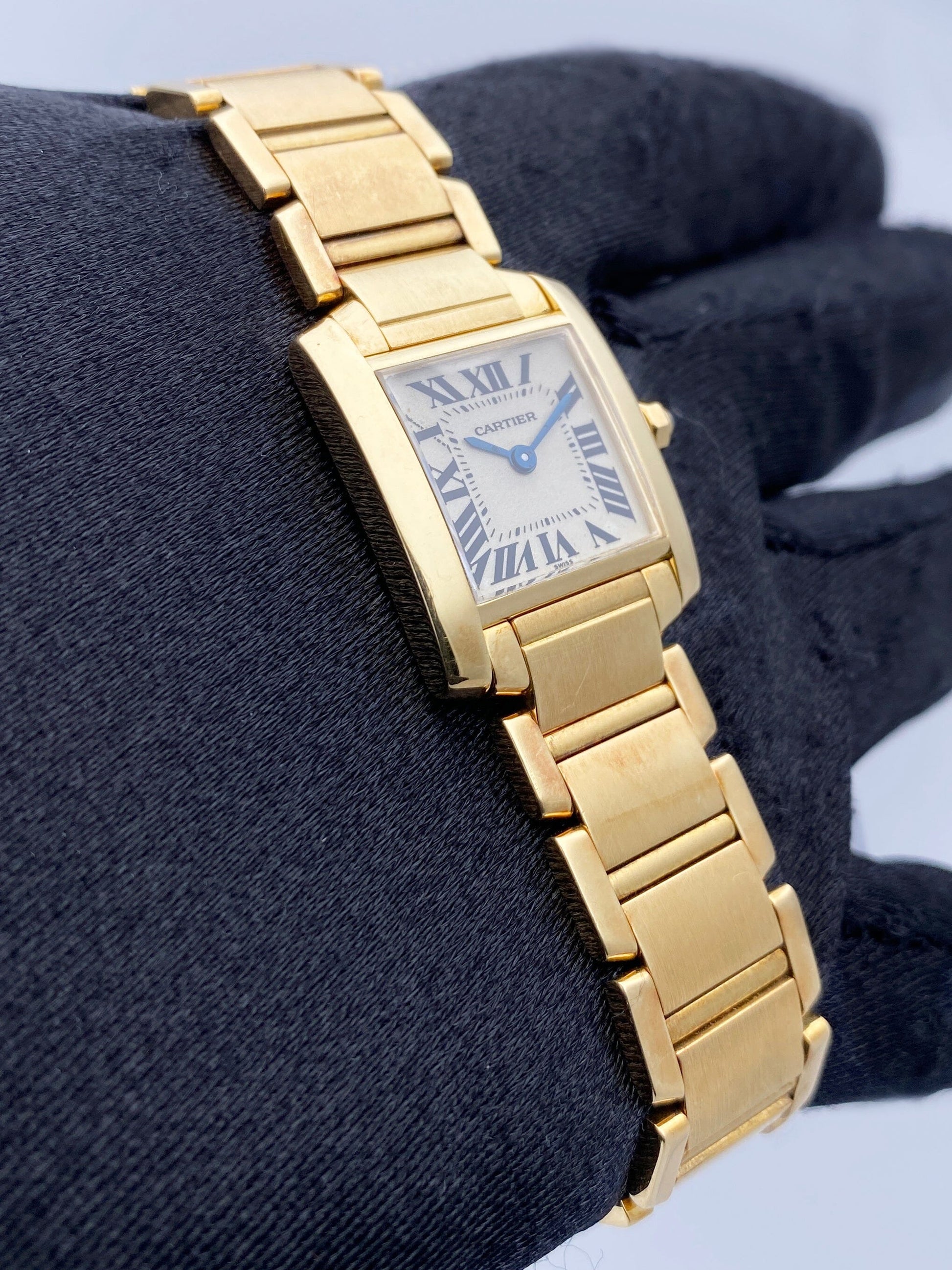 Cartier Tank Francaise W50002N2 Yellow Gold Ladies Watch - Wristwatch