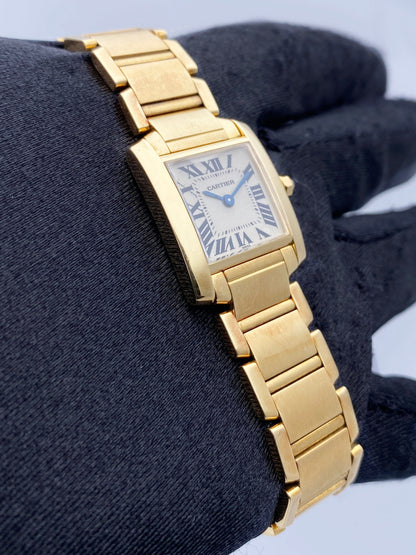 Cartier Tank Francaise W50002N2 Yellow Gold Ladies Watch - Wristwatch