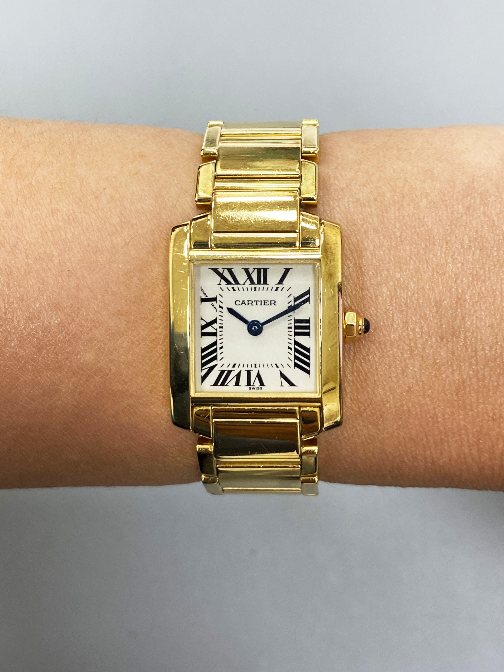 Cartier Tank Francaise W50002N2 Yellow Gold Ladies Watch - Wristwatch