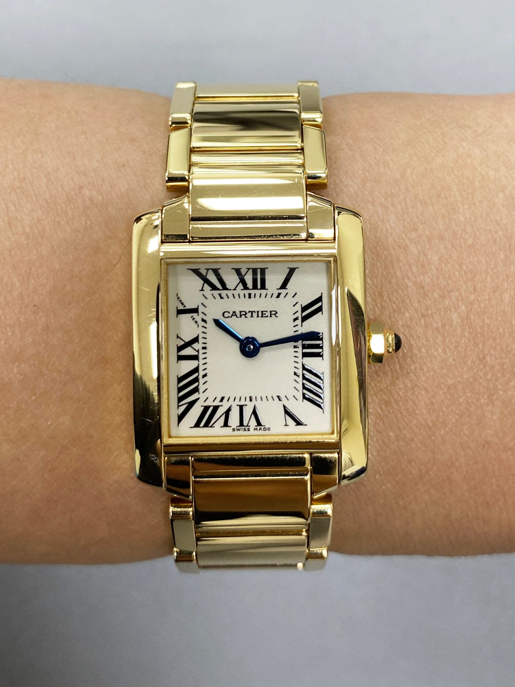 Cartier Tank Francaise W50002N2 Yellow Gold Ladies Watch - Wristwatch