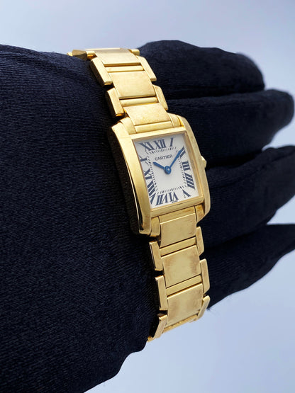 Cartier Tank Francaise W50002N2 Yellow Gold Ladies Watch - Wristwatch