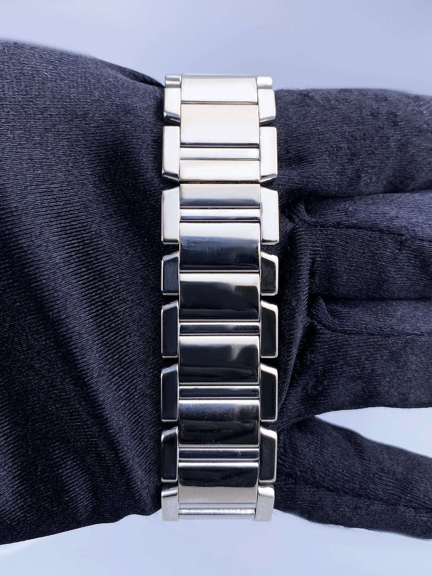 Cartier Tank Francaise W50011S3 Rhodiumized 18K White Gold Mens Watch - Wristwatch