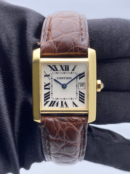 Cartier Tank Francaise W5001456 18K Yellow Gold Ladies Watch - Watches