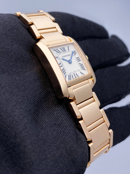 Cartier Tank Francaise W500264H 18K Rose Gold Ladies Watch - Watches