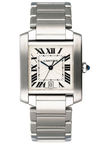 Cartier Tank Francaise W51002Q3 Stainless Steel Mens Watch