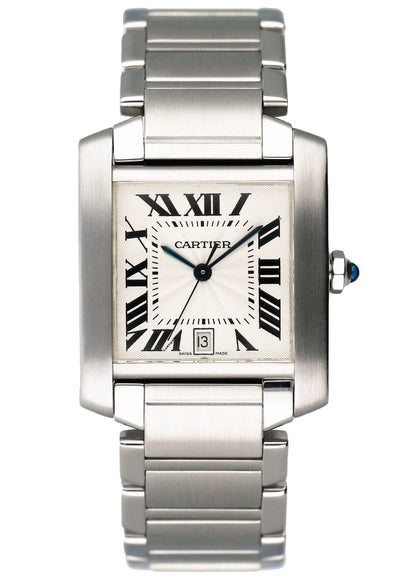 Cartier Tank Francaise W51002Q3 Stainless Steel Mens Watch - Watches