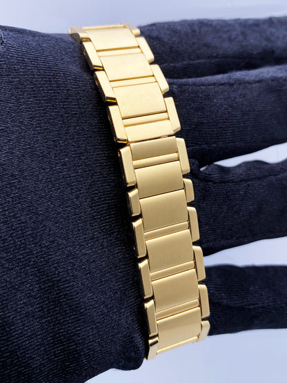 Cartier Tank Francaise WE1001R8 Diamond 18k Yellow Gold Ladies Watch - Wristwatch