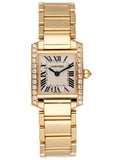 Cartier Tank Francaise WE1001R8 Diamond 18k Yellow Gold Ladies Watch - Wristwatch