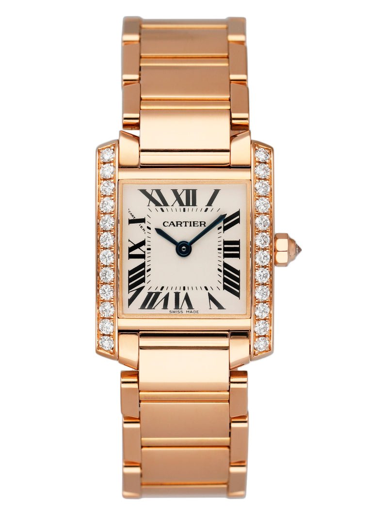 Cartier Tank Francaise WE10456H 18K Rose Gold Ladies Watch Box Papers - Wristwatch