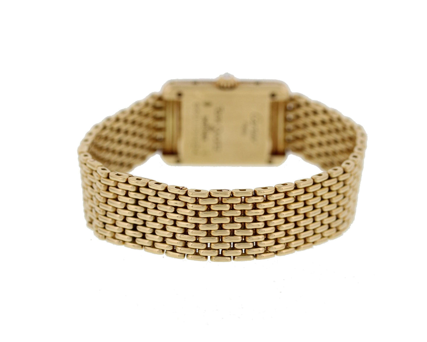 Cartier Tank Louis 18K Yellow Gold Factory Diamonds Box & Papers - Wristwatch