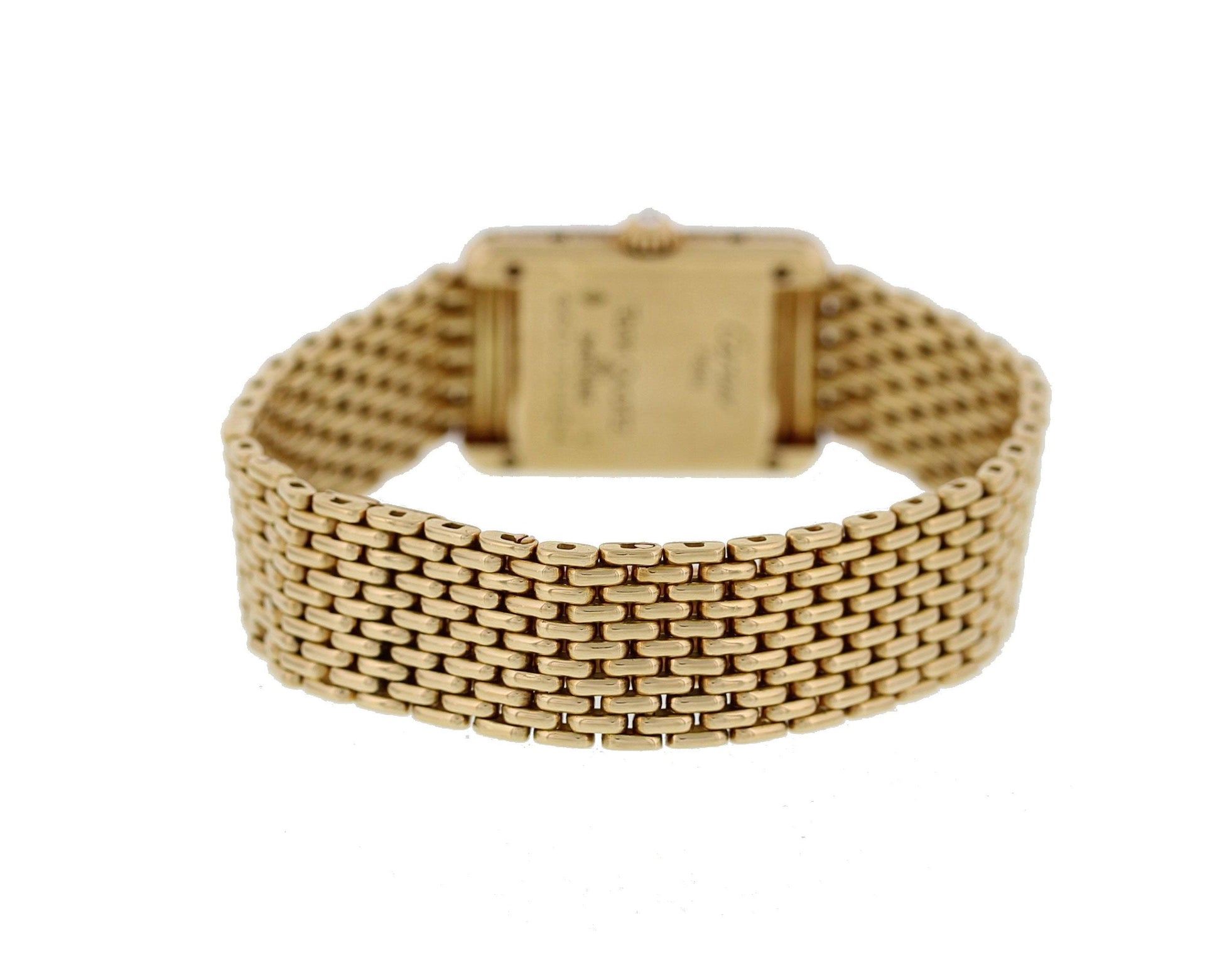 Cartier Tank Louis 18K Yellow Gold Factory Diamonds Box & Papers - Wristwatch