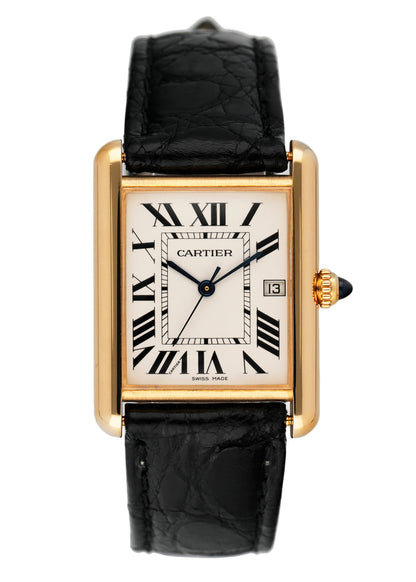 Cartier Tank Louis W1529756 2441 18K Yellow Gold Mens Watch - Virtual