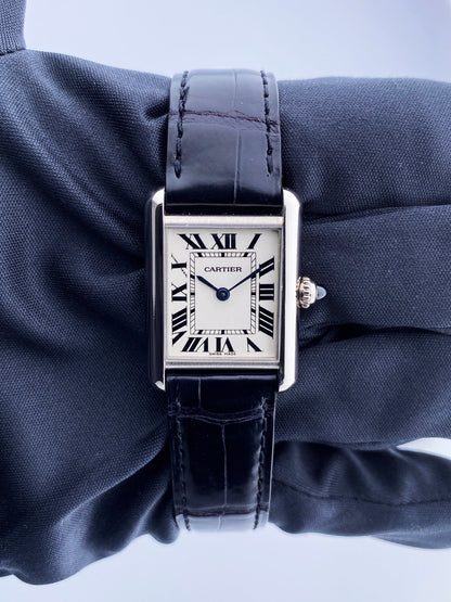 Cartier Tank Louis 2679 18K White Gold Quartz Men's Watch Box Papers