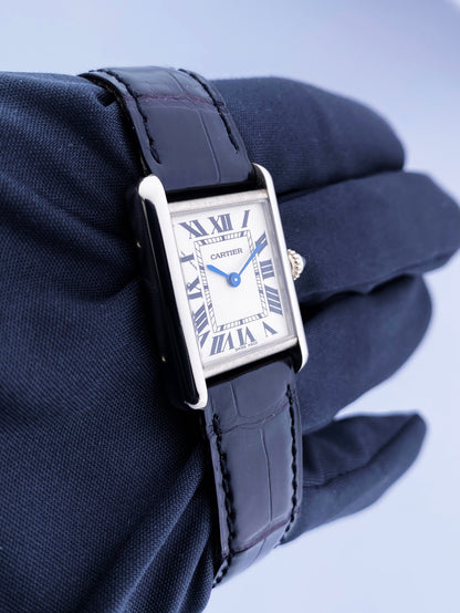 Cartier Tank Louis 2679 18K White Gold Quartz Men's Watch Box Papers