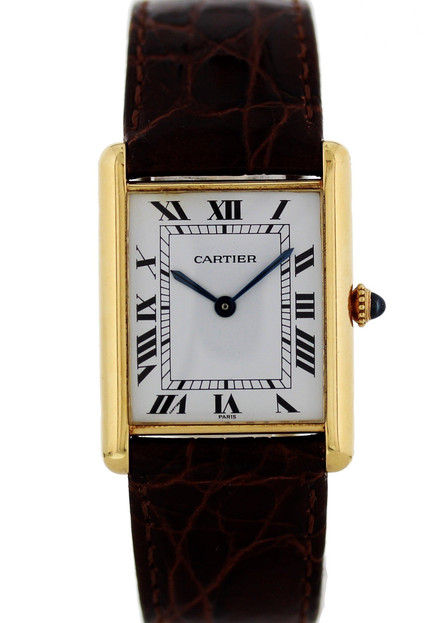 Cartier Tank Louis Paris Large Automatic 18k Yellow Vintage Mens Watch - Wristwatch