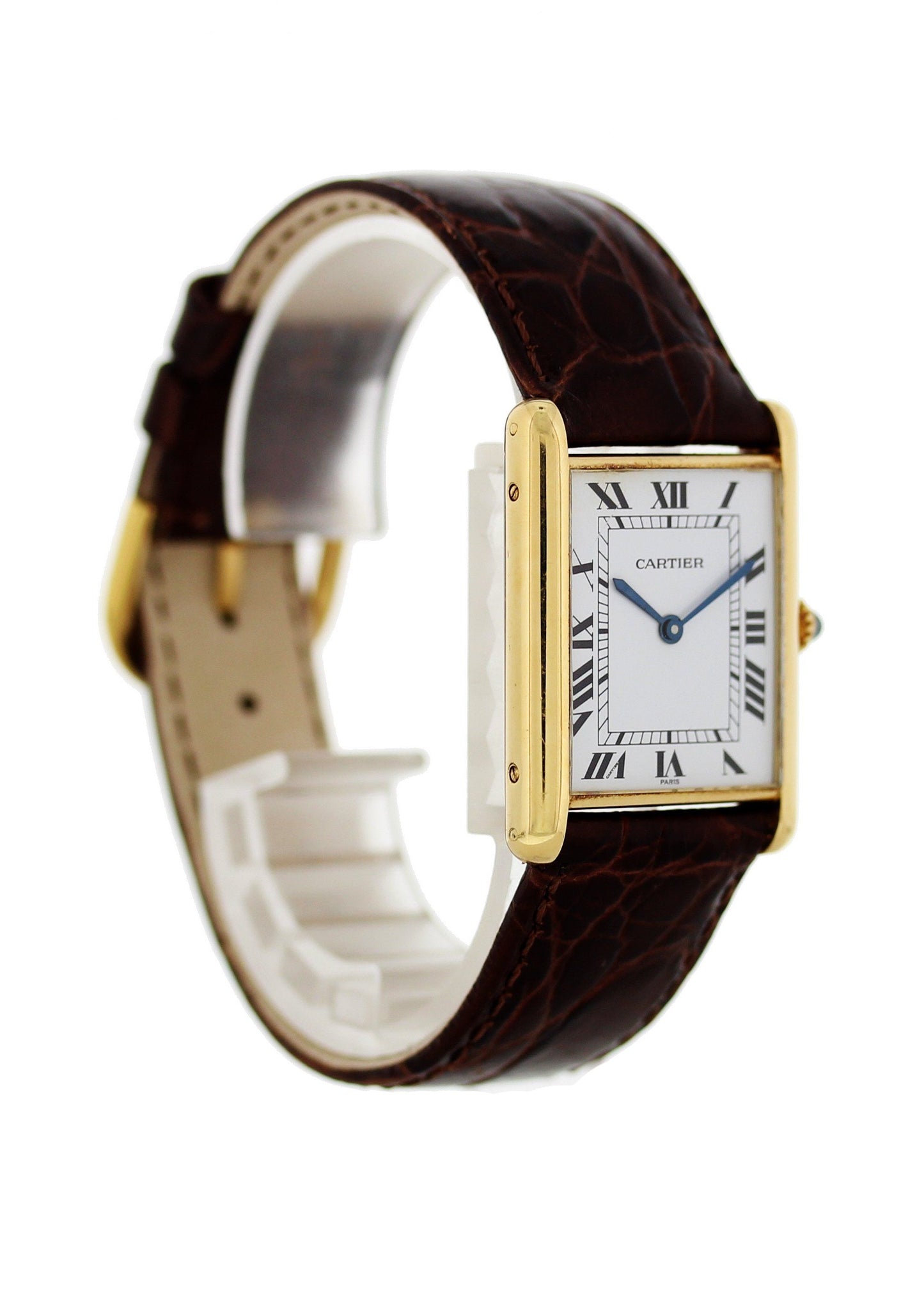 Cartier Tank Louis Paris Large Automatic 18k Yellow Vintage Mens Watch - Wristwatch