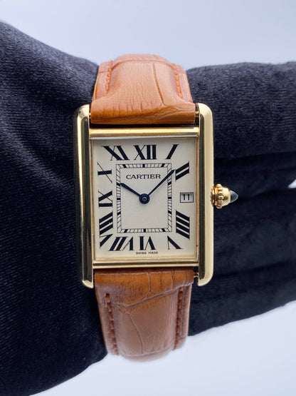 Cartier Tank Louis W1529756 18K Yellow Gold Mens Watch