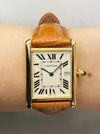 Cartier Tank Louis W1529756 18K Yellow Gold Mens Watch