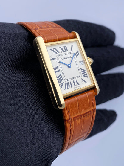 Cartier Tank Louis W1529756 18K Yellow Gold Mens Watch