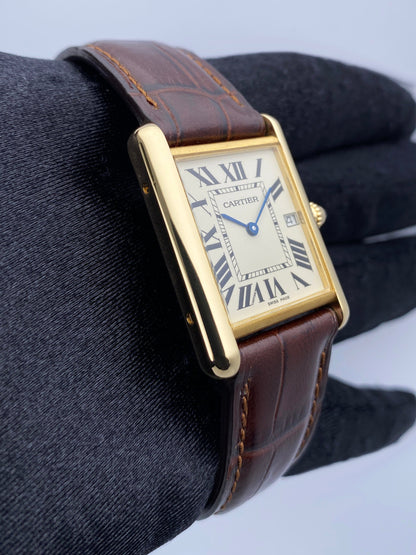 Cartier Tank Louis W1529756 18K Yellow Gold Mens Watch