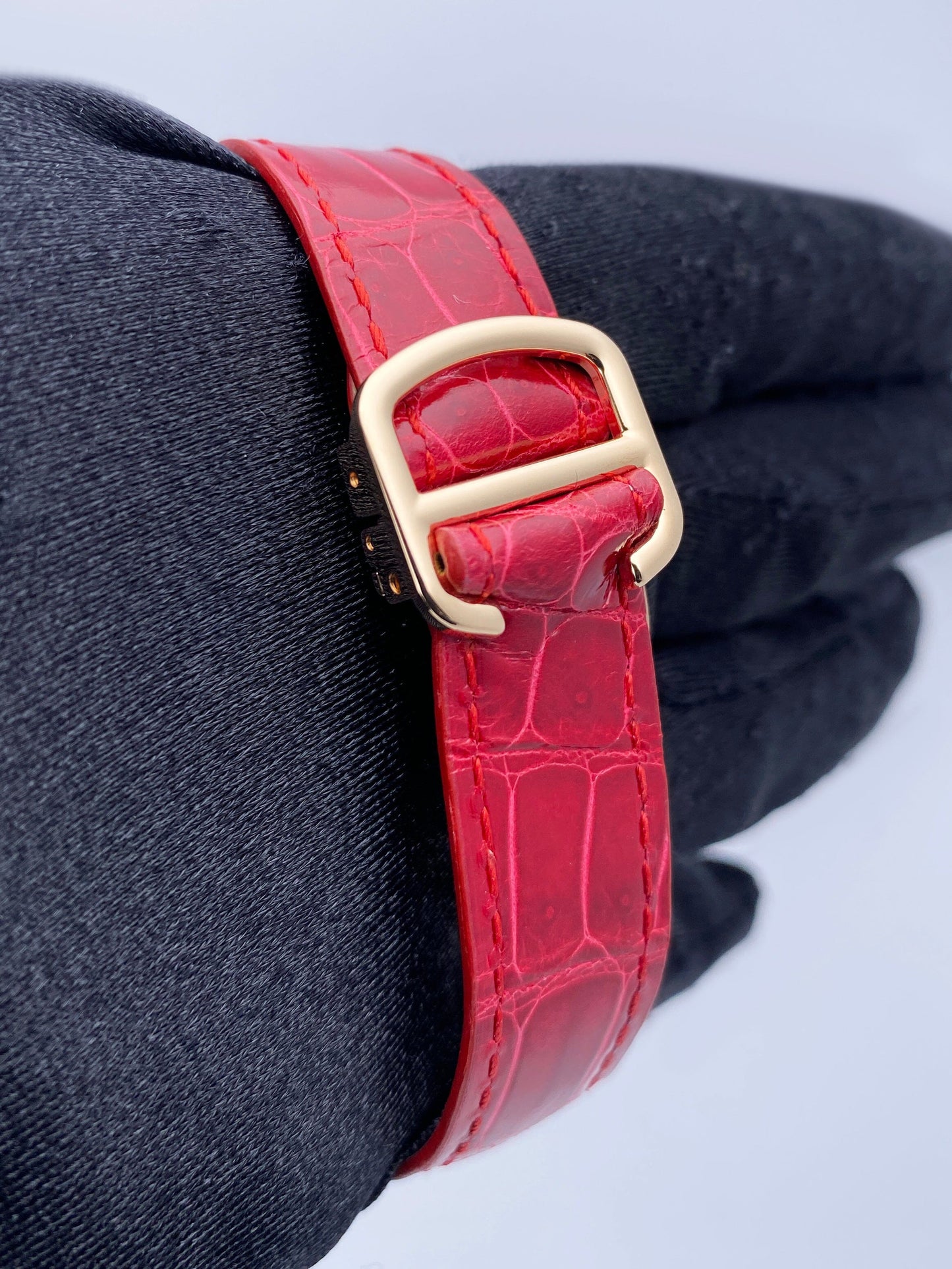 Cartier Tank Louis WJTA0014 Large Diamond Rose Gold Ladies Watch Box Papers