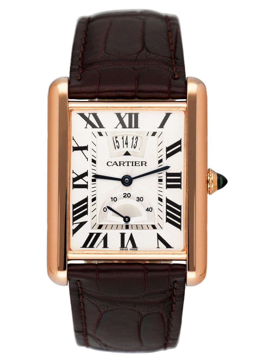 Cartier Tank Louis XL W1560003 18K Rose Gold Mens Watch - Wristwatch