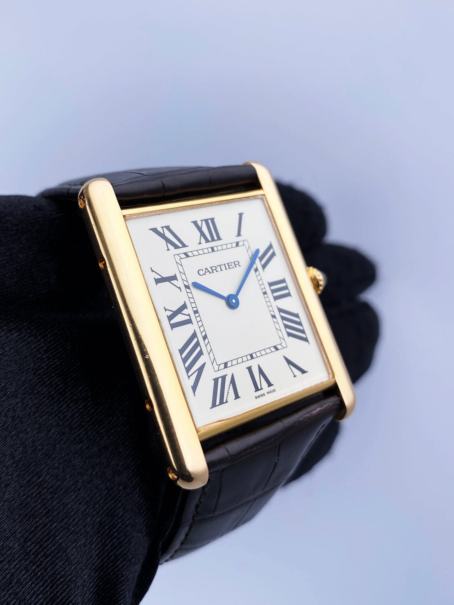 Cartier Tank Louis XL W1560017 18K Rose Gold Mens Watch Box Papers - Wristwatch
