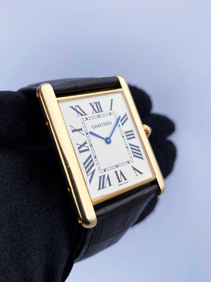 Cartier Tank Louis XL W1560017 18K Rose Gold Mens Watch Box Papers - Wristwatch