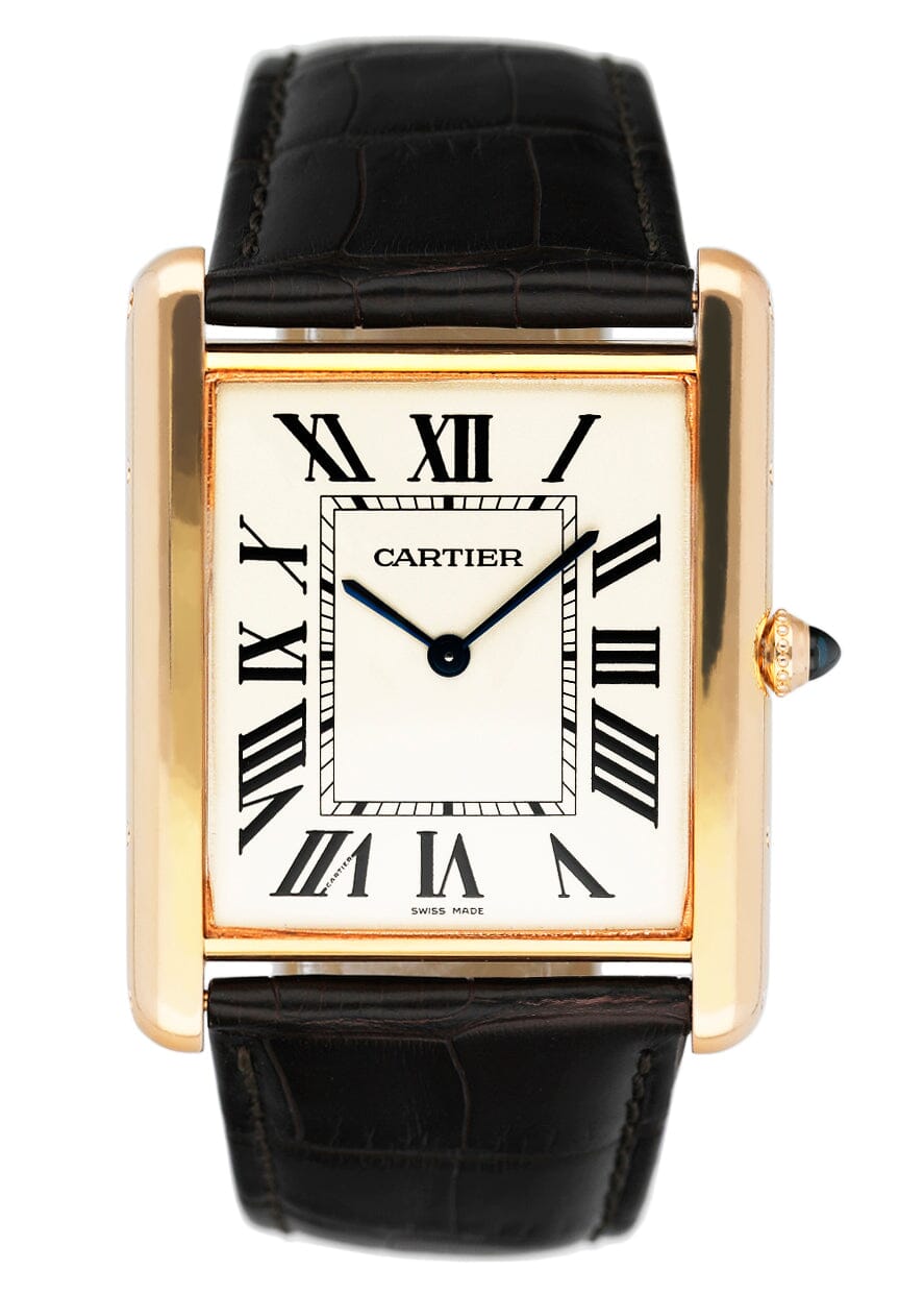 Cartier Tank Louis XL W1560017 18K Rose Gold Mens Watch Box Papers - Wristwatch