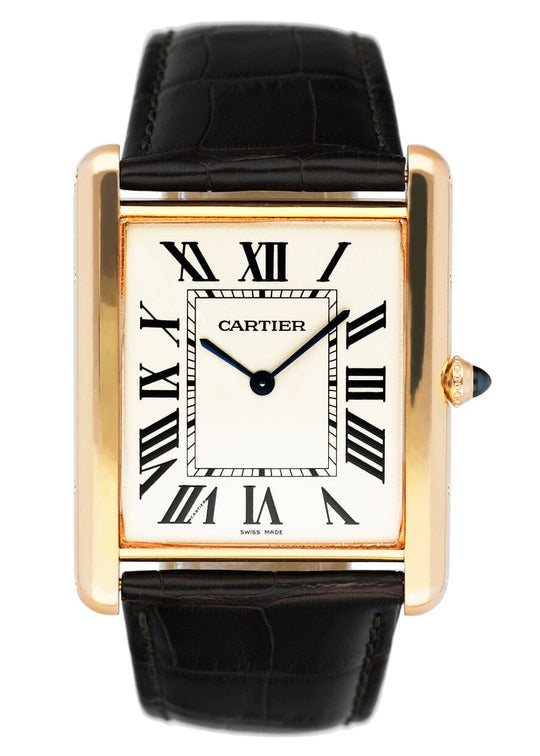 Cartier Tank Louis XL W1560017 18K Rose Gold Mens Watch Box Papers