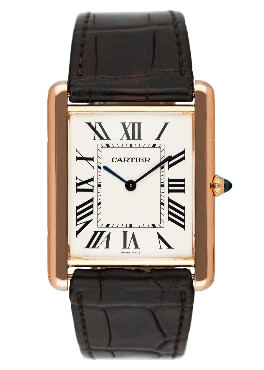 Cartier Tank Louis XL W1560017 18K Rose Gold Mens Watch Box Papers - Virtual