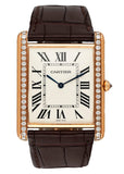 Cartier Tank Louis XL WT200005 Diamond 18K Rose Gold Mens Watch - Wristwatch
