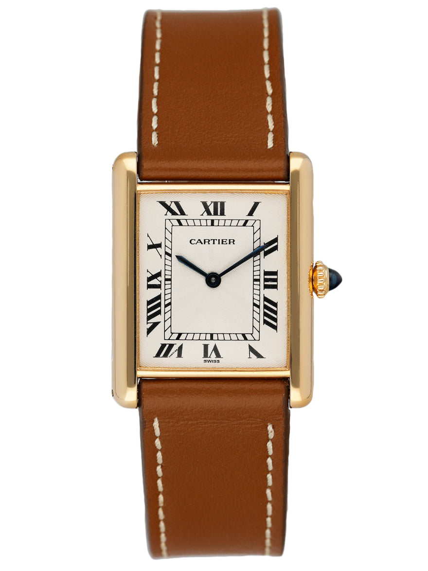 Cartier Tank Mecanique 9606 18K Yellow Gold Ladies Watch - Virtual