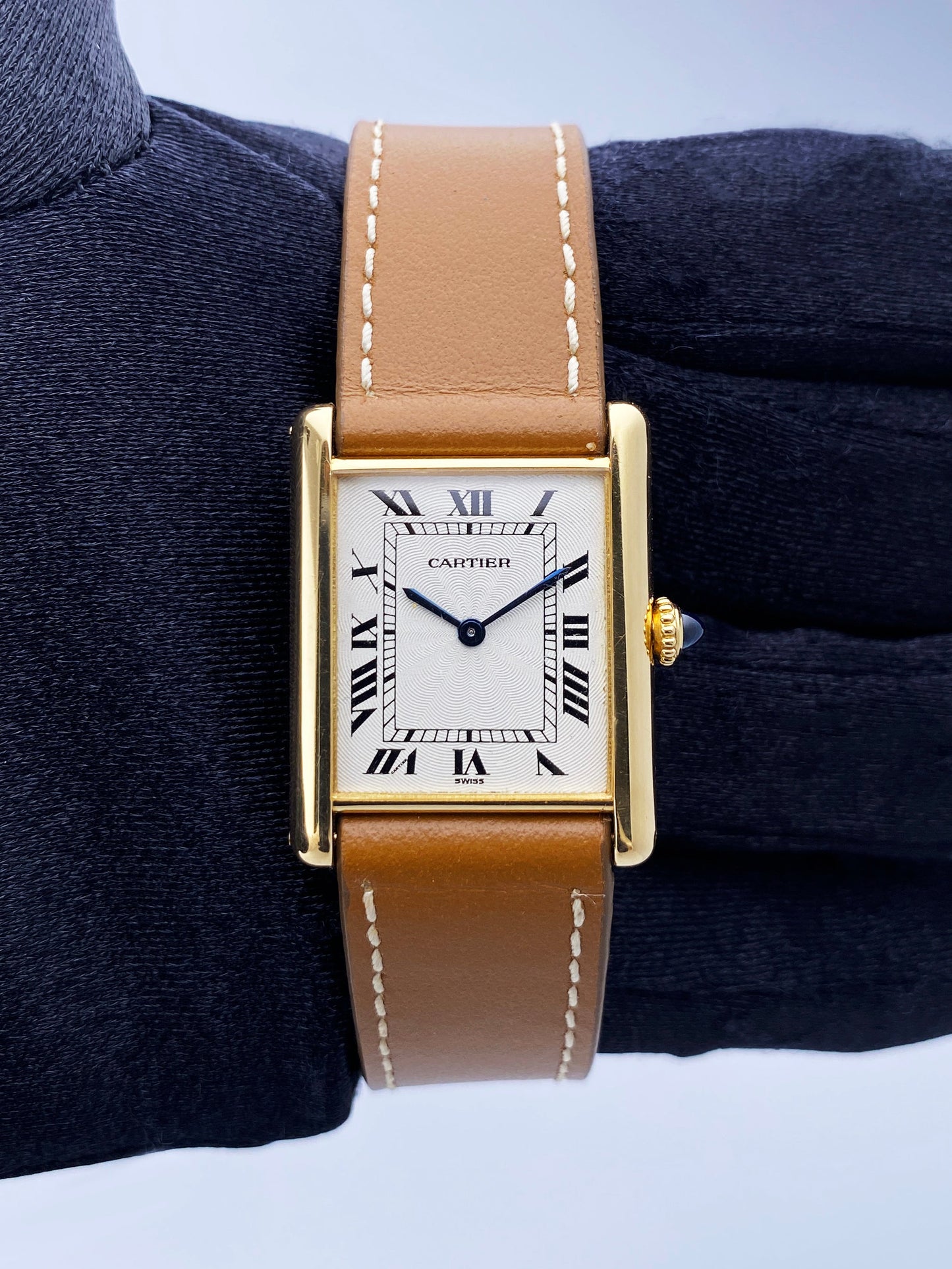 Cartier Tank Mecanique 9606 18K Yellow Gold Ladies Watch - Virtual
