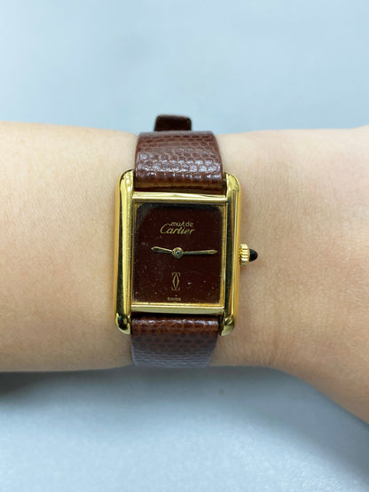 Cartier Tank Must 18K Yellow Gold Ladies Watch