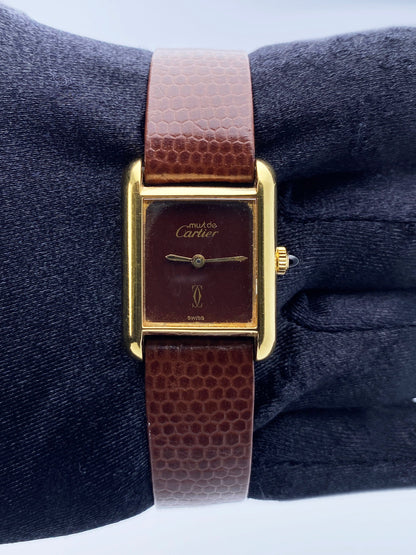 Cartier Tank Must 18K Yellow Gold Ladies Watch