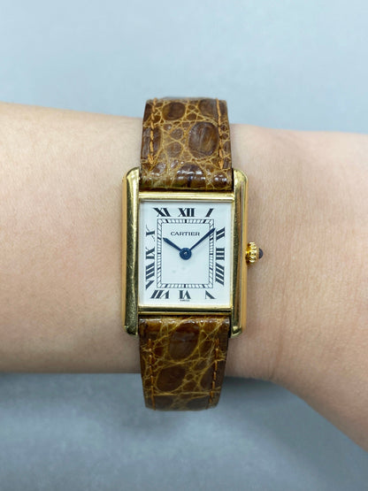 Cartier Tank Paris 18K Yellow Gold Ladies Watch - Wristwatch