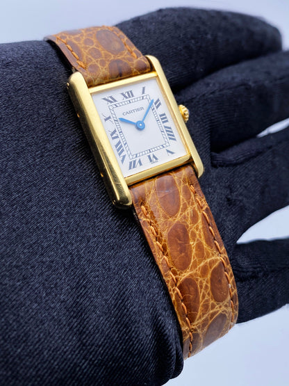 Cartier Tank Paris 18K Yellow Gold Ladies Watch - Wristwatch