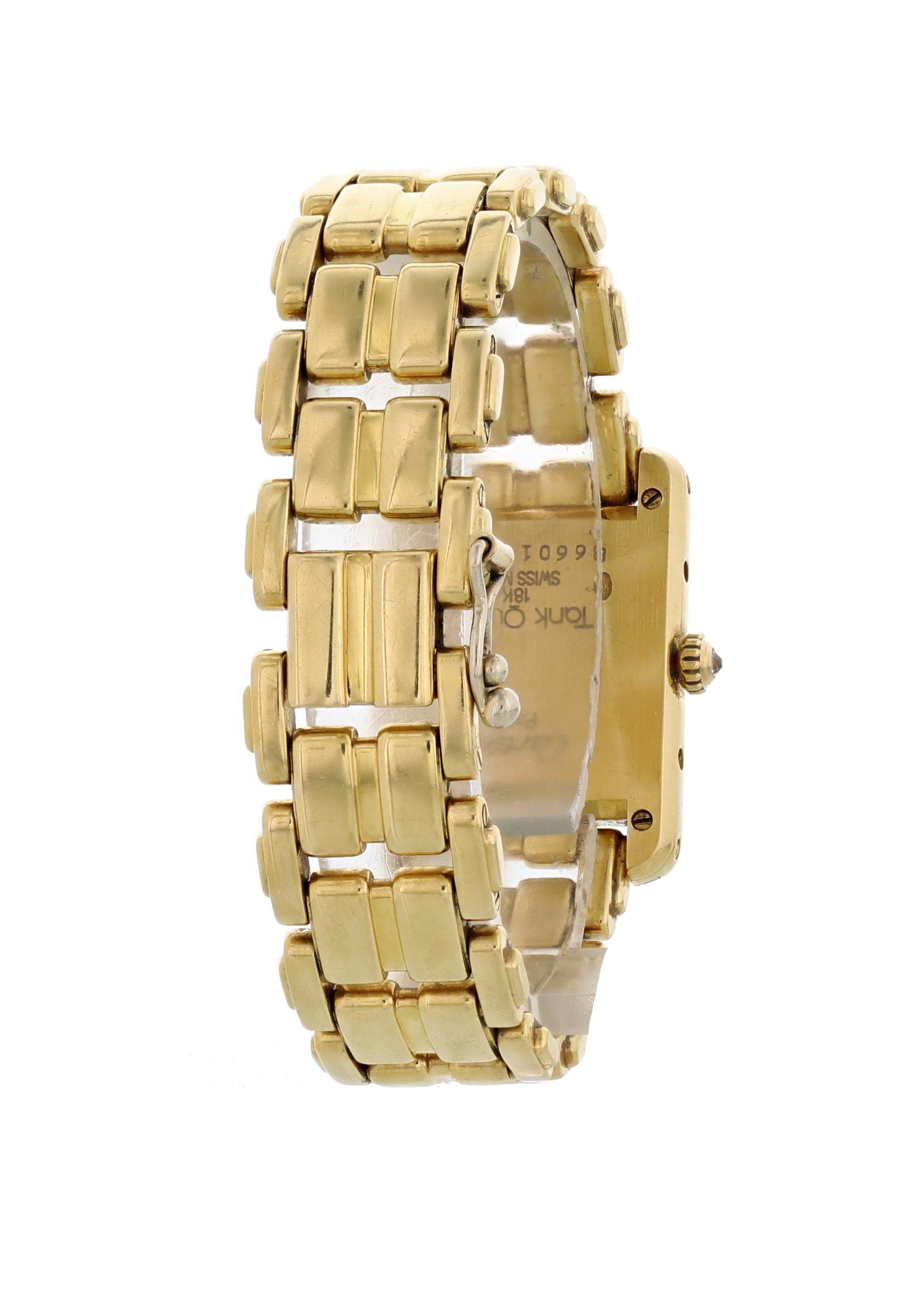 Cartier Tank Paris 18k Yellow Gold Ladies Watch - Wristwatch