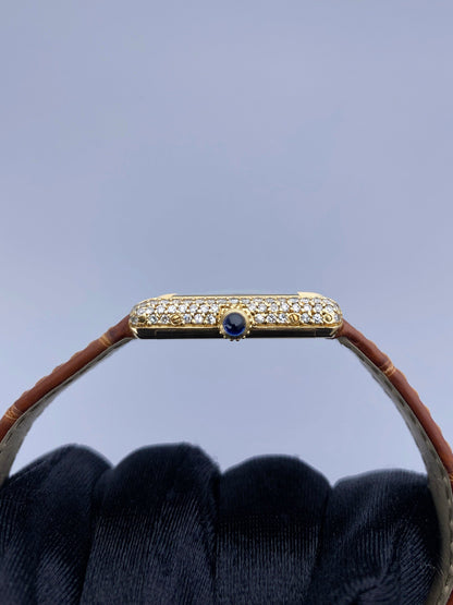 Cartier Tank Paris Diamond 18K Yellow Gold Ladies Watch