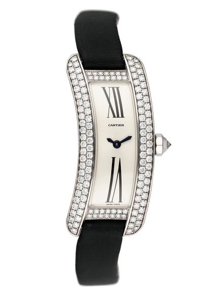 Cartier Tank S Americaine 2625 18K White Gold Diamond Ladies Watch - Virtual