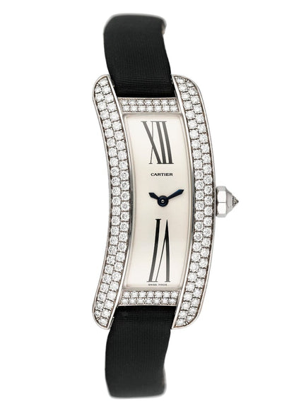 Cartier Tank S Americaine 2625 18K White Gold Diamond Ladies Watch - Virtual