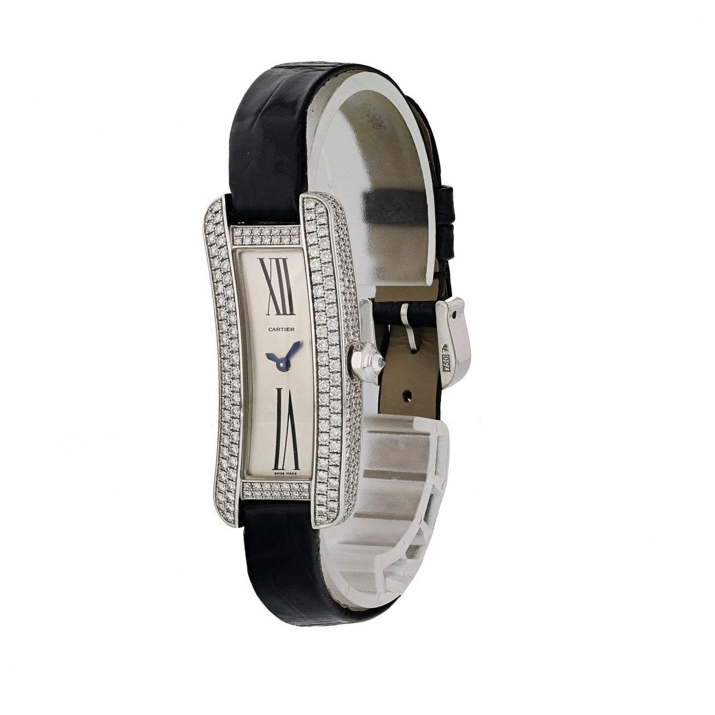Cartier Tank S Americaine 2625 White Gold Diamond Ladies Watch - Virtual