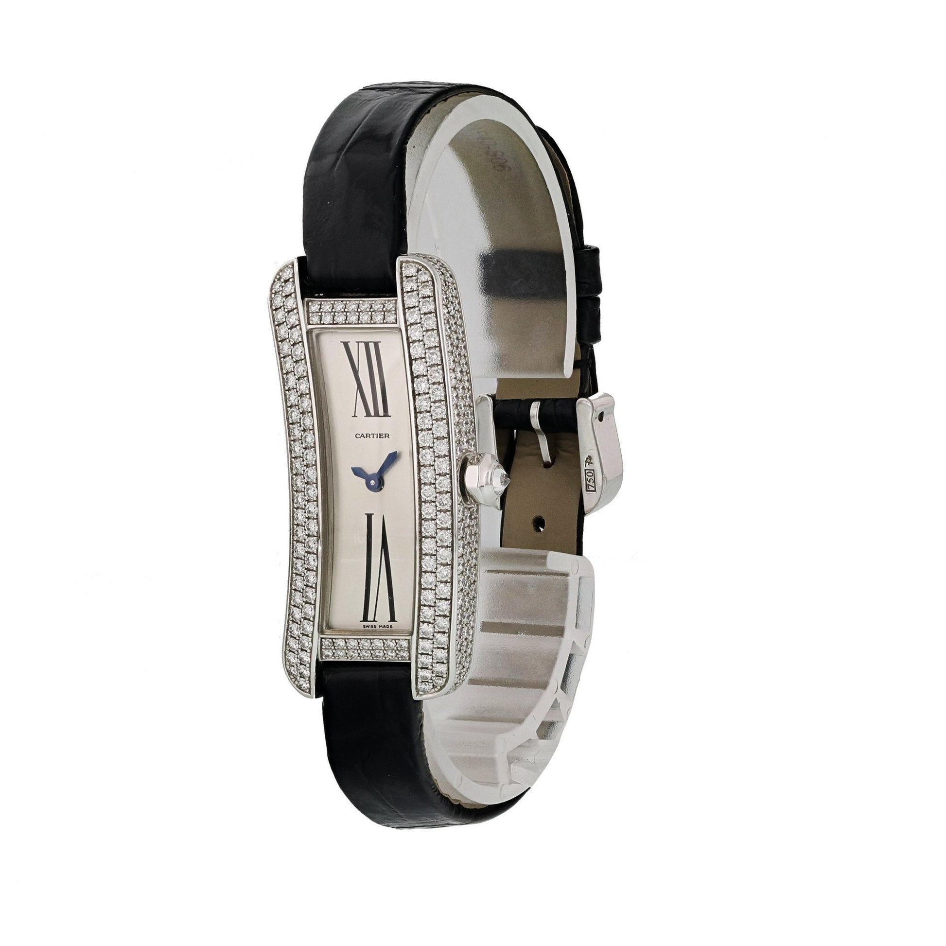 Cartier Tank S Americaine 2625 White Gold Diamond Ladies Watch - Virtual