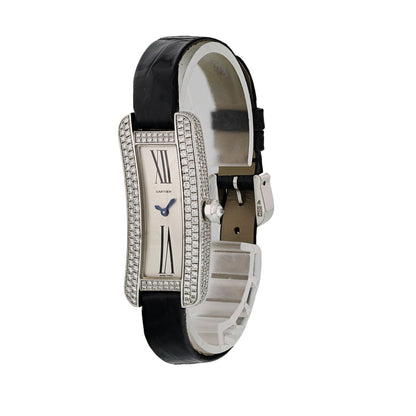 Cartier Tank S Americaine 2625 White Gold Diamond Ladies Watch - Virtual