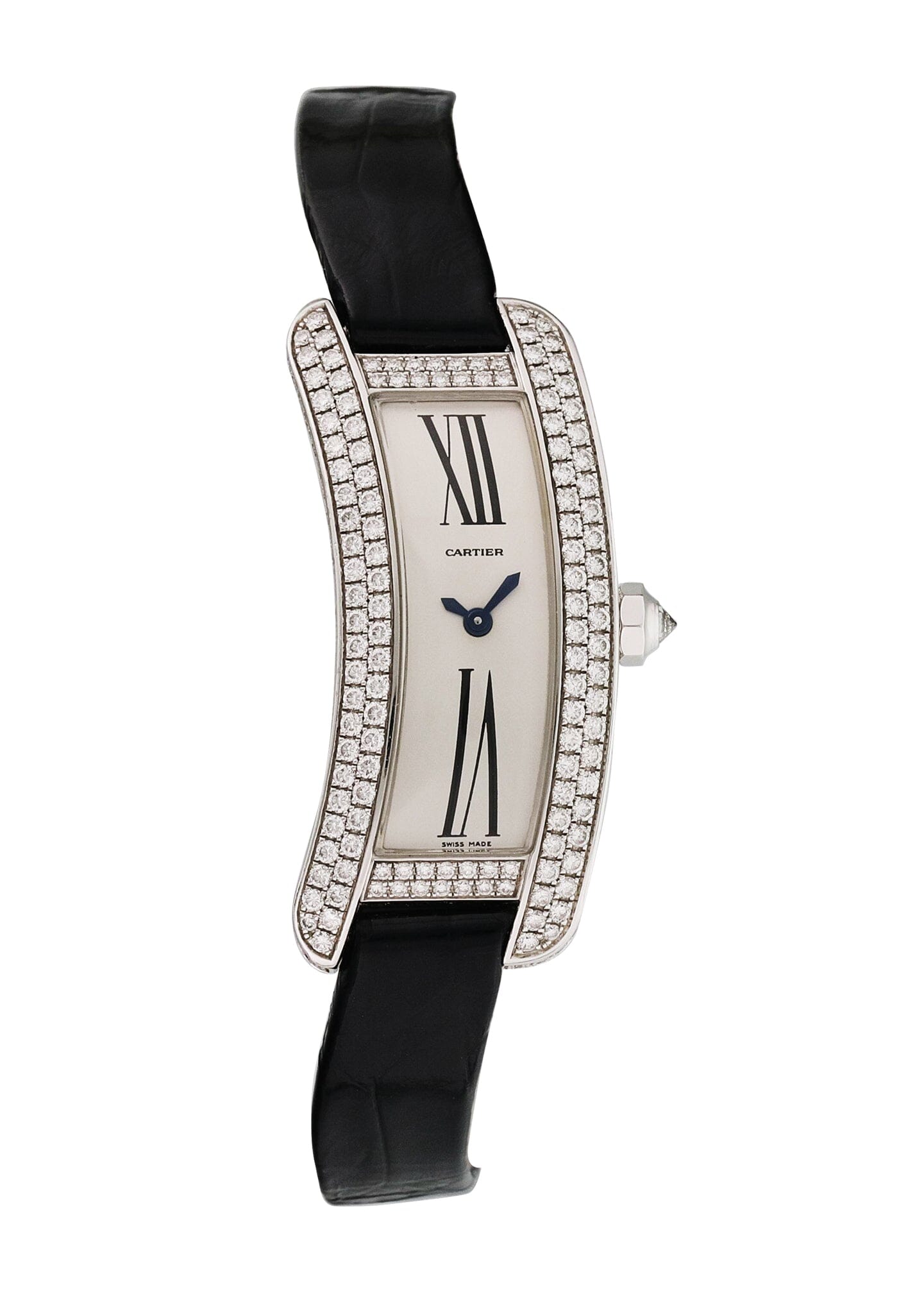Cartier Tank S Americaine 2625 White Gold Diamond Ladies Watch - Virtual