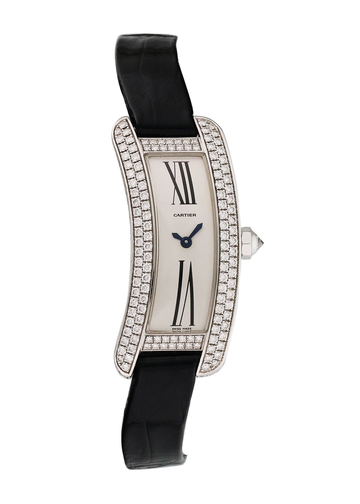 Cartier Tank S Americaine 2625 White Gold Diamond Ladies Watch - Virtual