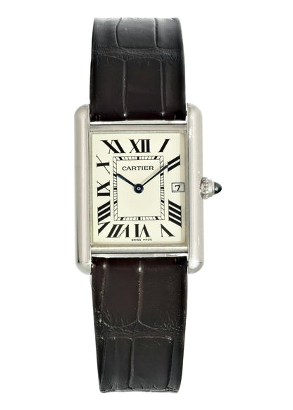 Cartier Tank Solo 2678 18k White Gold Watch - Wristwatch